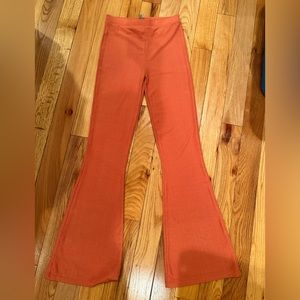 Lulus orange bell bottom stretchy pants
